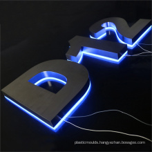 Factory Custom 3d Led Channel Letter Signs Wall Mounted Backlit Stainless Steel Lighted House Numbers